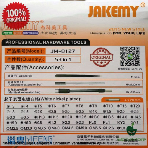 Bộ Tua Vít Sửa Chữa Điện Thoại Iphone P2 Macbook Pro Air P5 Ts8 Ts9 Samsung Legkap 53 Trong 1 Cwraey