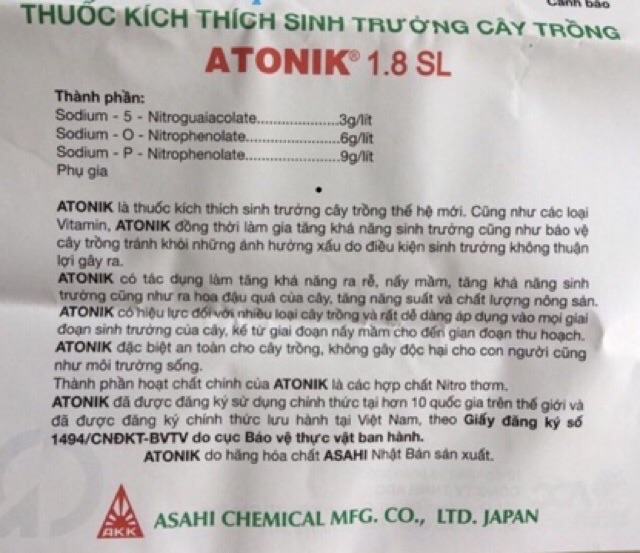 Combo: 02 gói Atonik Kích mầm kích rễ kích thích sinh trưởng (gói 10ml) ☘️