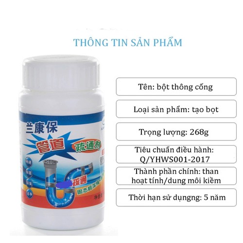 Bột Thông Tắc Ngẽn Cống, Khử Cặn - Vệ Sinh Nạo Vét Đường Ống Nhà Bếp , Cống Nhà Vệ Sinh Tắc