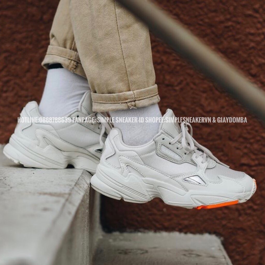 Giày Nữ Adidas FREESHIP Adidas Falcon Cream Orange Chính Hãng - Giày Adidas Falcon Chuẩn Auth Màu Trắng Kem [EE5118]