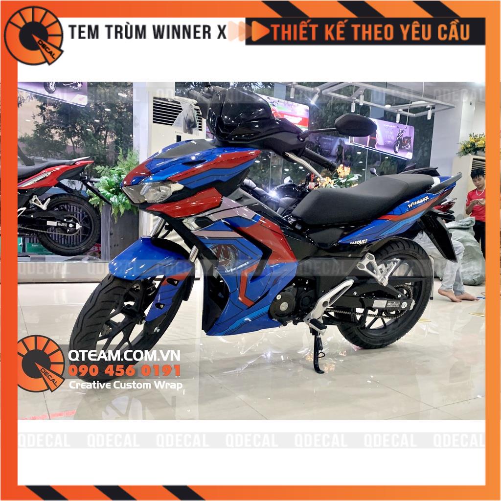 Tem trùm WinnerX V3 thiết kế kiểu Captain America decal in ấn 3 lớp cao cấp