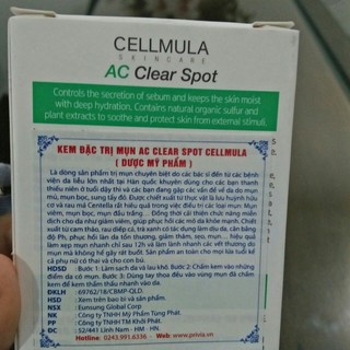 [SẠCH MỤN] Kem Trị Mụn AC CLEAR SPOT CELLMULA - 10ml