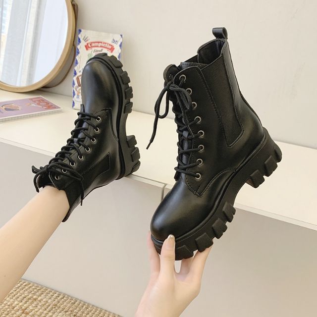 GIày Bốt MARTIN Nữ Đế độn 6 phân Phong cách Âu châu