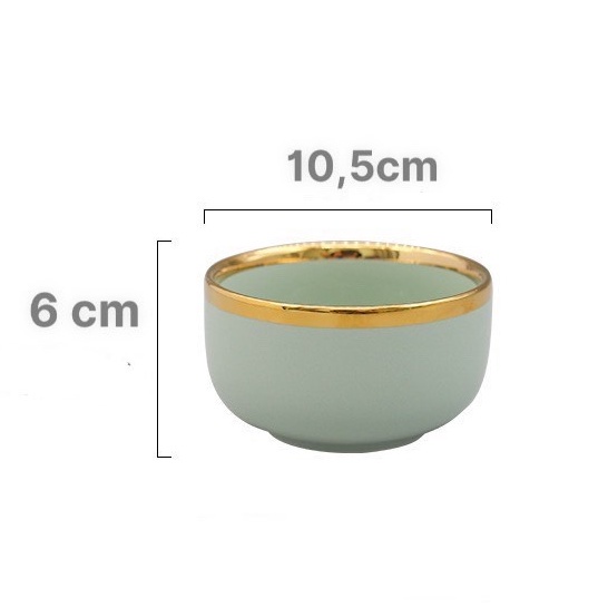 Bát ăn cơm,tô chén sứ các màu viền vàng gốm sứ cao cấp