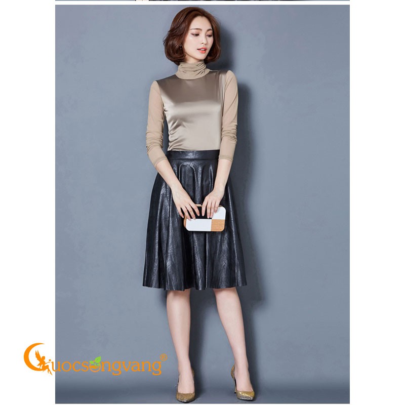 Áo kiểu nữ dài tay áo nữ cổ lọ dáng ôm GLA249 Cuocsongvang