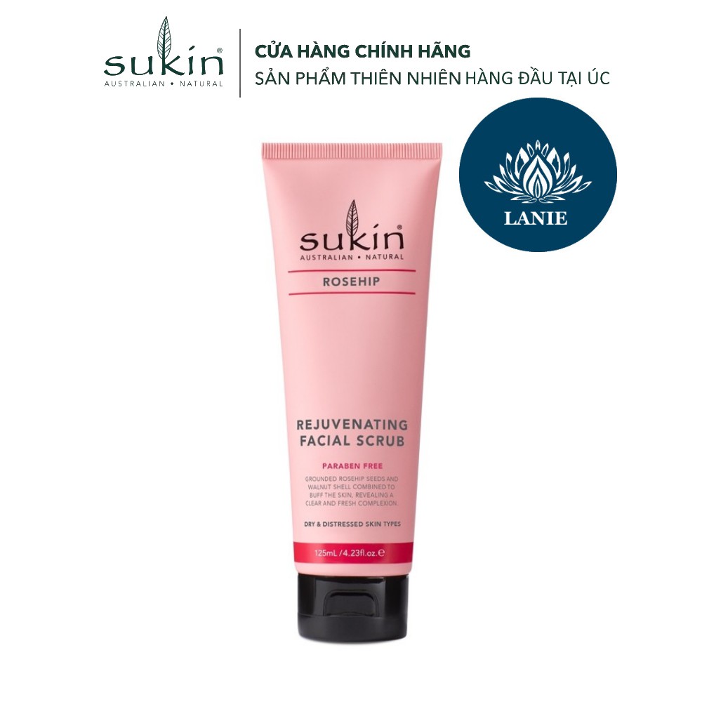 Tẩy Tế Bào Chết Sáng Mịn Da Tinh Chất Tầm Xuân Sukin Sukin Rosehip Rejuvenating Facial Scrub 125ml