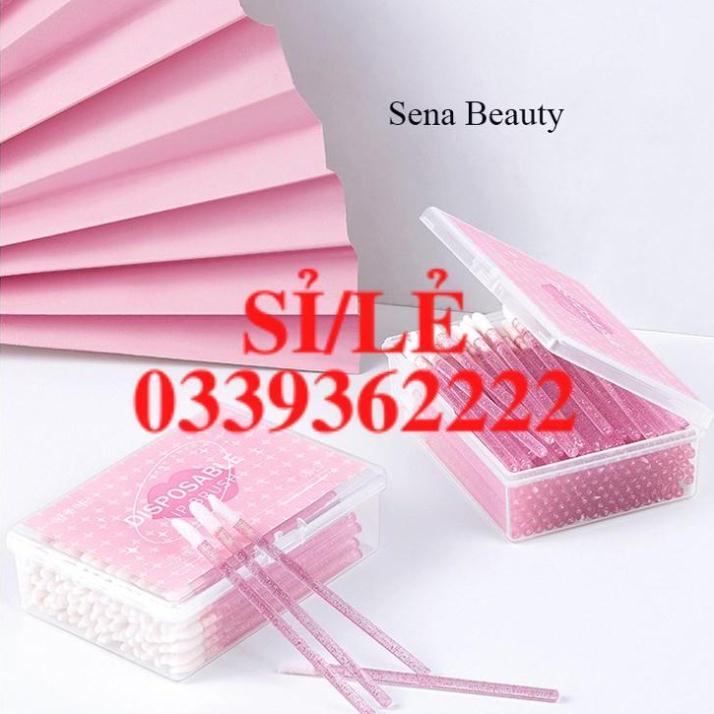 [ CHÍNH HÃNG ] Hộp 50 đầu cọ đánh son môi phấn mắt che khuyết điểm Sena Beauty  HAIANHSHOP