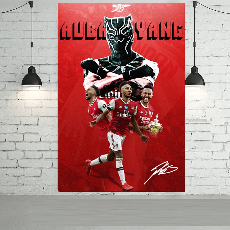 Poster decal dán tường Ozil Henry aubameyang Arsenal