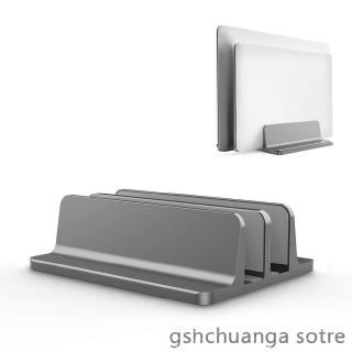 Vertical Laptop Stand Double Desktop Stand Holder with Adjustable Dock 