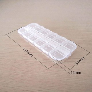 khay nhựa 12 ô nhỏ đựng đá nail,phụ kiện nail