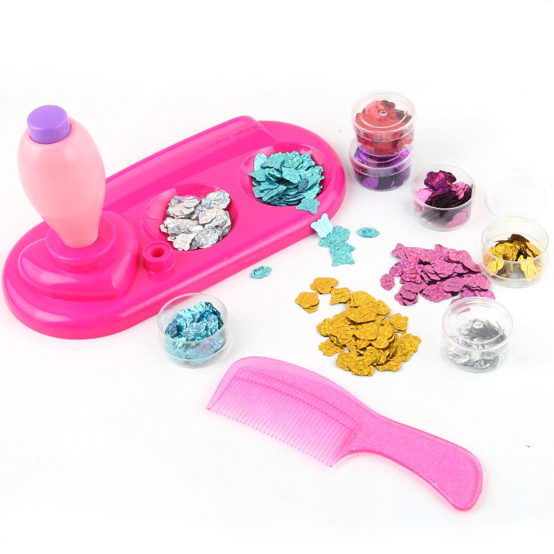 Hair Styling Decoration Kit Bling Diamond Stapler 180 Gems Drill Stickers Machine DIY  Crystal Paste Tool Phone Shell