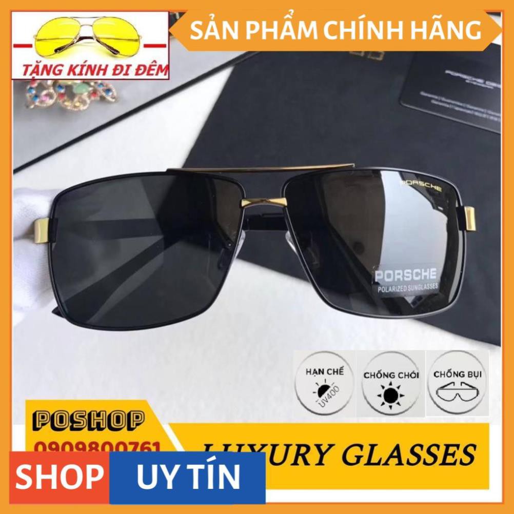 KÍNH MÁT NAM VUÔNG CAO CẤP 8712 Tròng POLAROID TRÒNG THỦY TINH chống uv400 chống chói tặng kính đi đêm | BigBuy360 - bigbuy360.vn