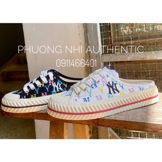 Giày MLB Mule Monogram rainbow chính hãng full tag