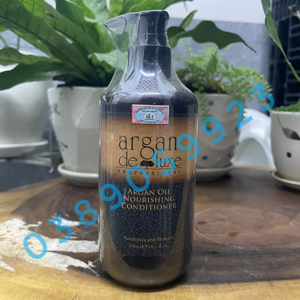 Cặp dầu gội xả phục hồi tóc hư tổn Argan Deluxe 300mlx2