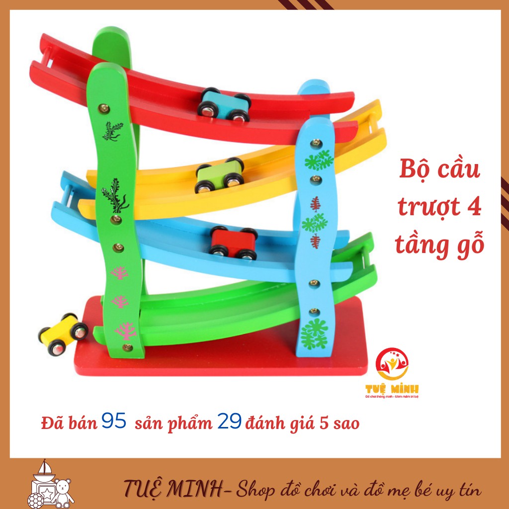 [Mã LIFETOYS1 giảm 30K đơn 99K] Đồ Chơi Xe Cầu Trượt♥FREESHIP♥Đồ Chơi Trẻ Em Xe Cầu Trượt 4 Tầng Cho Bé Yêu