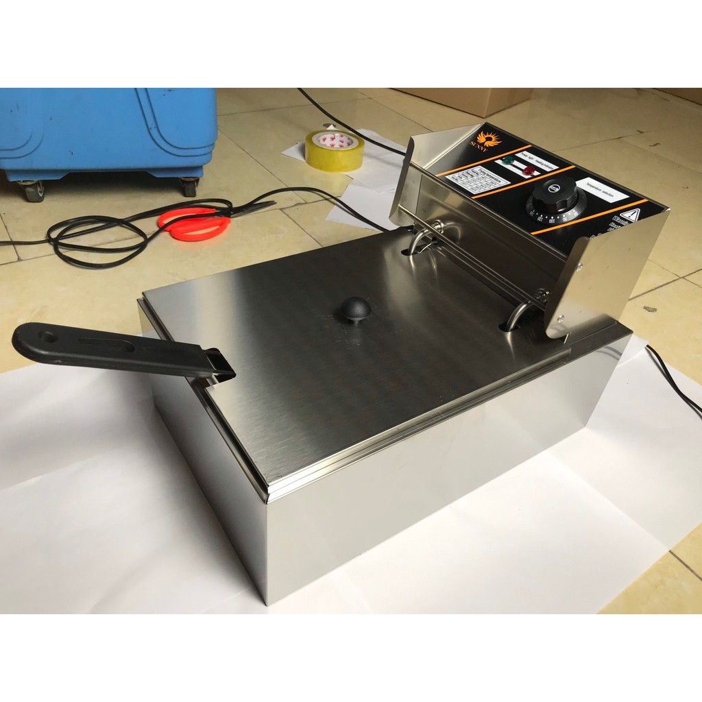 Bếp chiên đơn cũ - Bếp chiên, rán thực phẩm -Đồ dùng nhà bếp - Bếp cũ chưa qua sử dụng hộp xấu