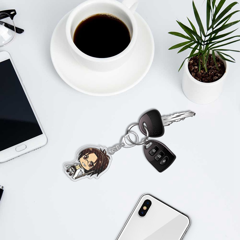 Móc khóa nhựa acrylic hình nhân vật Songping Attack On Titan độc đáo dễ thương