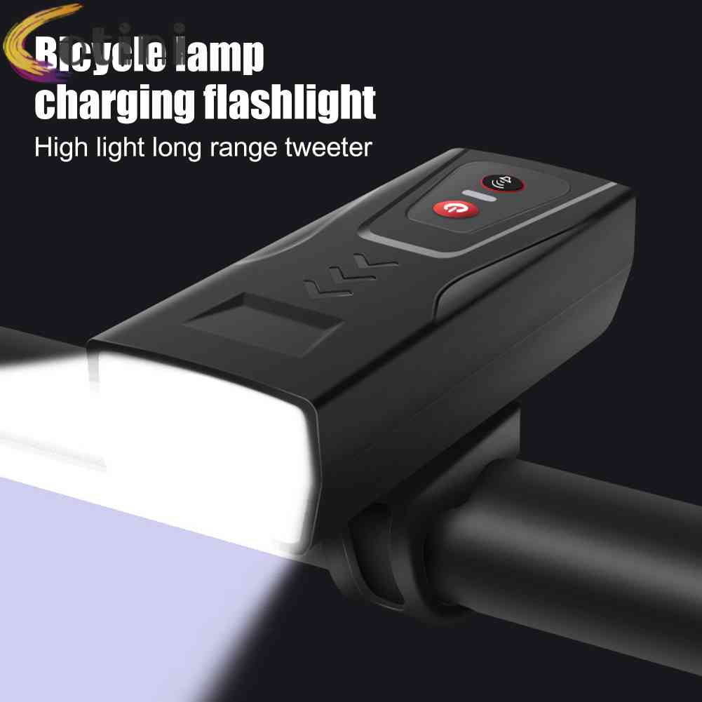 Bộ Đèn Pha LED XPE Sạc USB Kèm Còi + Đèn Hậu Chuyên Dụng Cho Xe Đạp