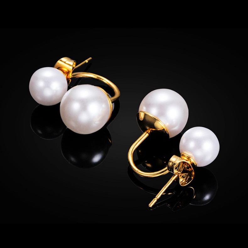 Bông Tai Ngọc Trai Nhân Tạo Titan Ko Đen Cao Cấp TT 2131