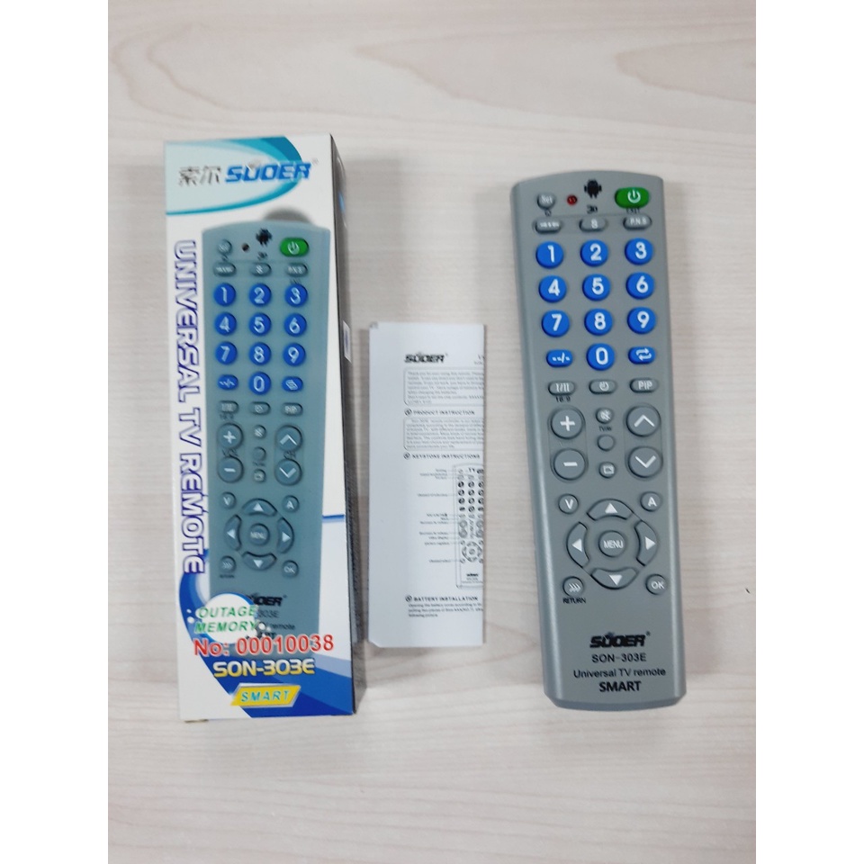 Remote Điều khiển TV đa năng SUDER 303 tất cả các dòng tivi LCD/LED, TV- CRT (màn hình dày) Tặng kèm Pin