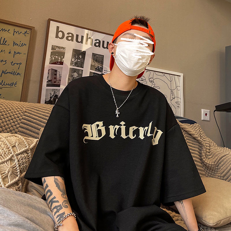 Áo Thun Tay Ngắn 5 / 4 Vải cotton Phong Cách Hip Hop Thời Trang Mùa Hè Cho Nam M-5XL