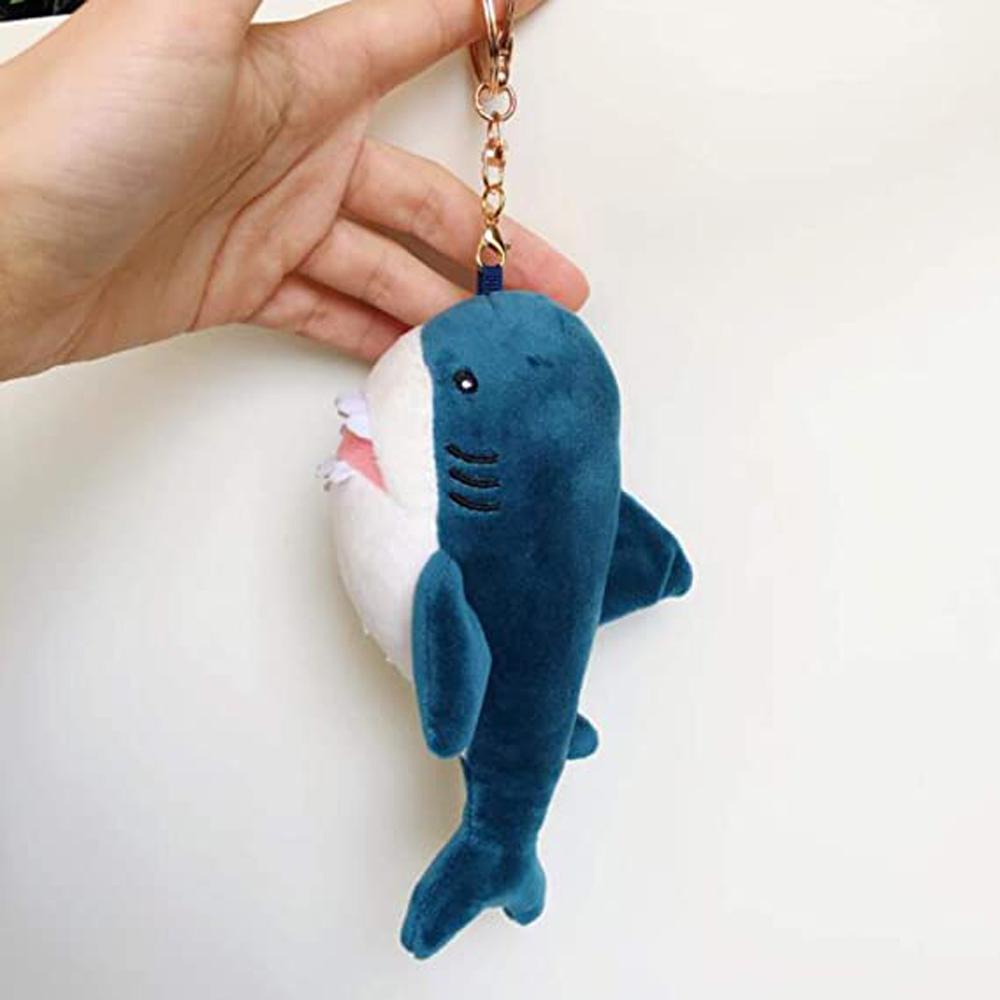 LILYES Móc Khóa Cá Mập Nhồi Bông Mềm Mại 15cm