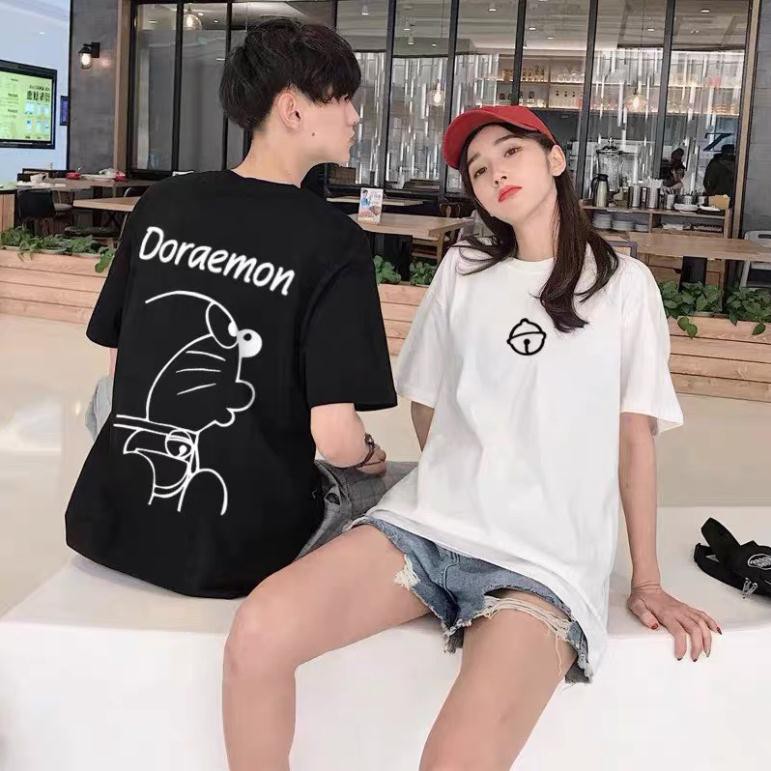 Áo Thun hình Doremon Siêu Cute [ Xả lỗ lấy tương tác ] Áo phông cotton chất đẹp mát, áo unisex, áo phông trắng đen