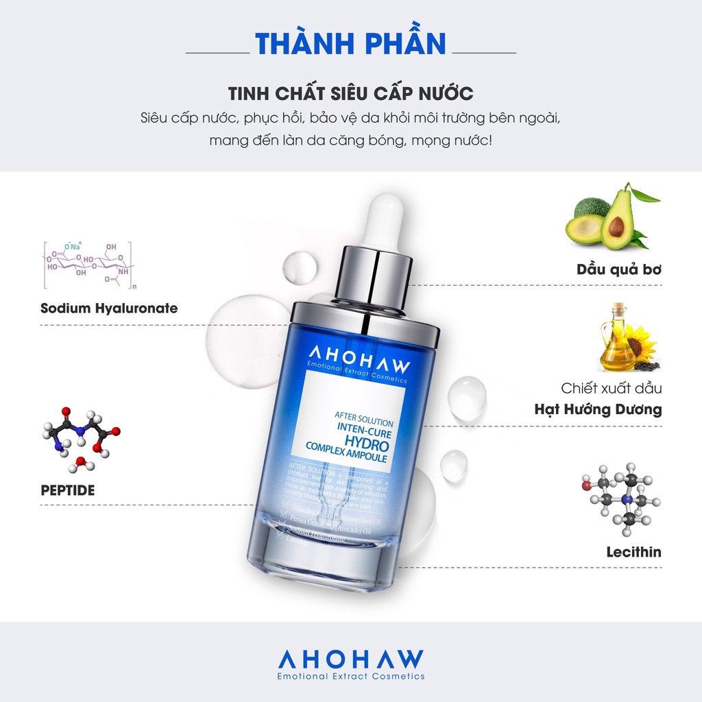 [Quà Tặng]Tinh Chất Cấp Ẩm Ahohaw Inten-Cure Hydro Complex Ampoule (50ml/150ml)