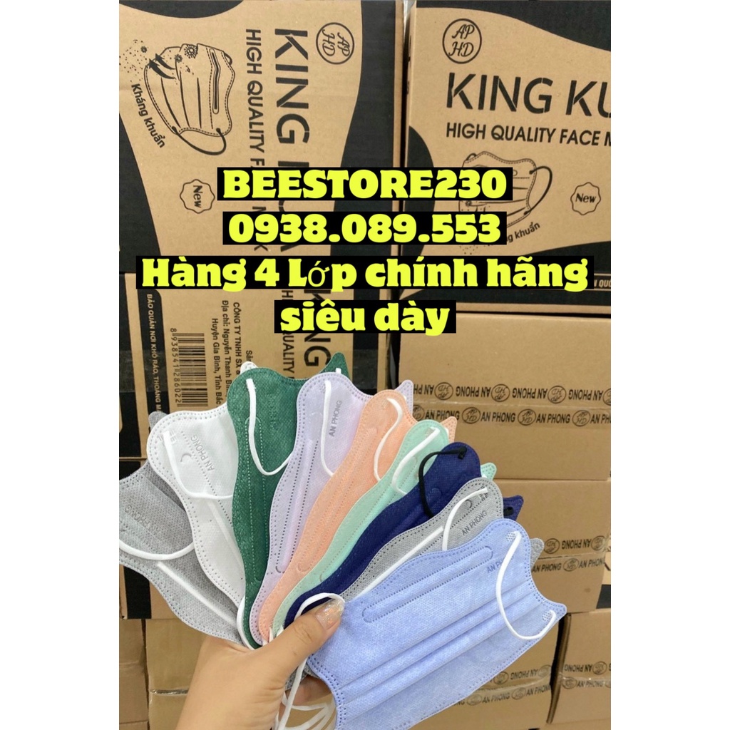 FULL THÙNG 300 CÁI = 30 TÚI KHẨU TRANG KINGKUA CUA 4D MASK CHẤT LƯỢNG CAO