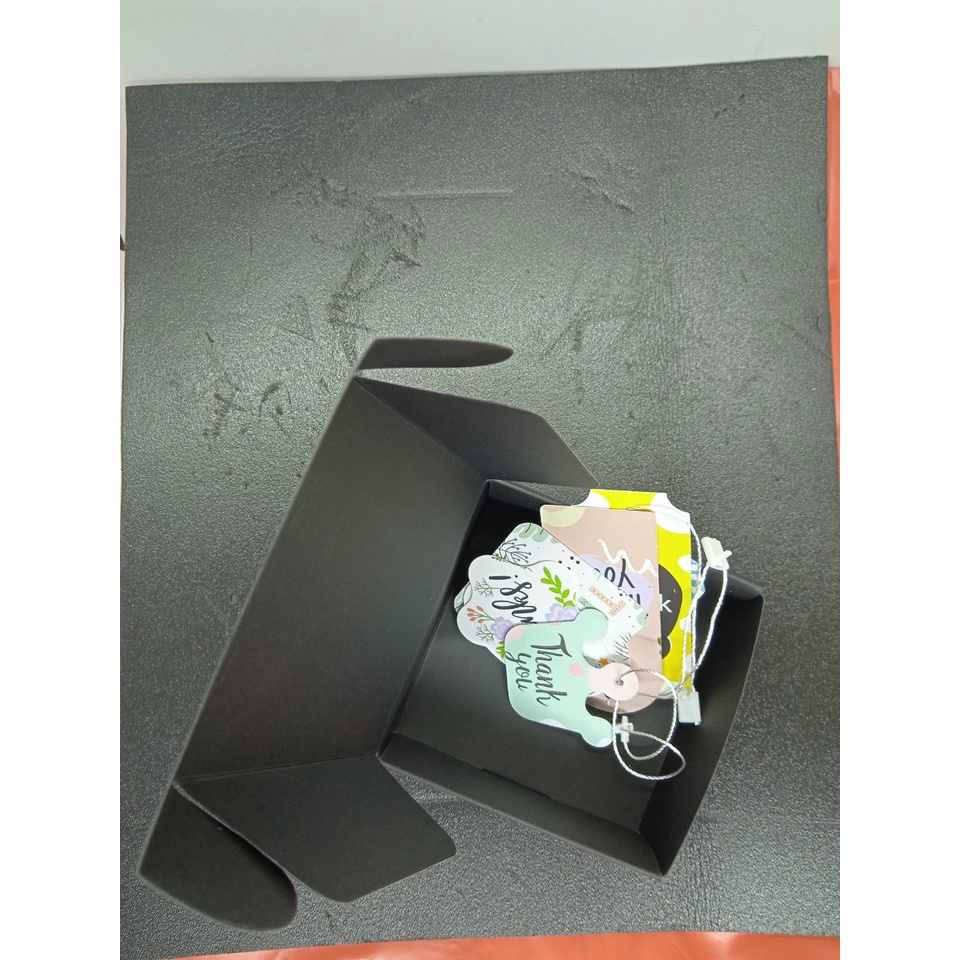 Hộp Giấy Kraft Đựng Bánh Kẹo Họa Tiết Vân Đá Thủ Công Trang Trí Tiệc Cưới 9x9x4cm Hàng có sẵn