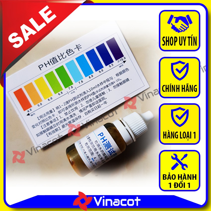 Dung Dịch Kiểm Tra pH, Test pH Chuyên Dùng Cho Máy Điện Giải - Máy Ion Kiềm Chuyên Nghiệp – Vinacot.Com