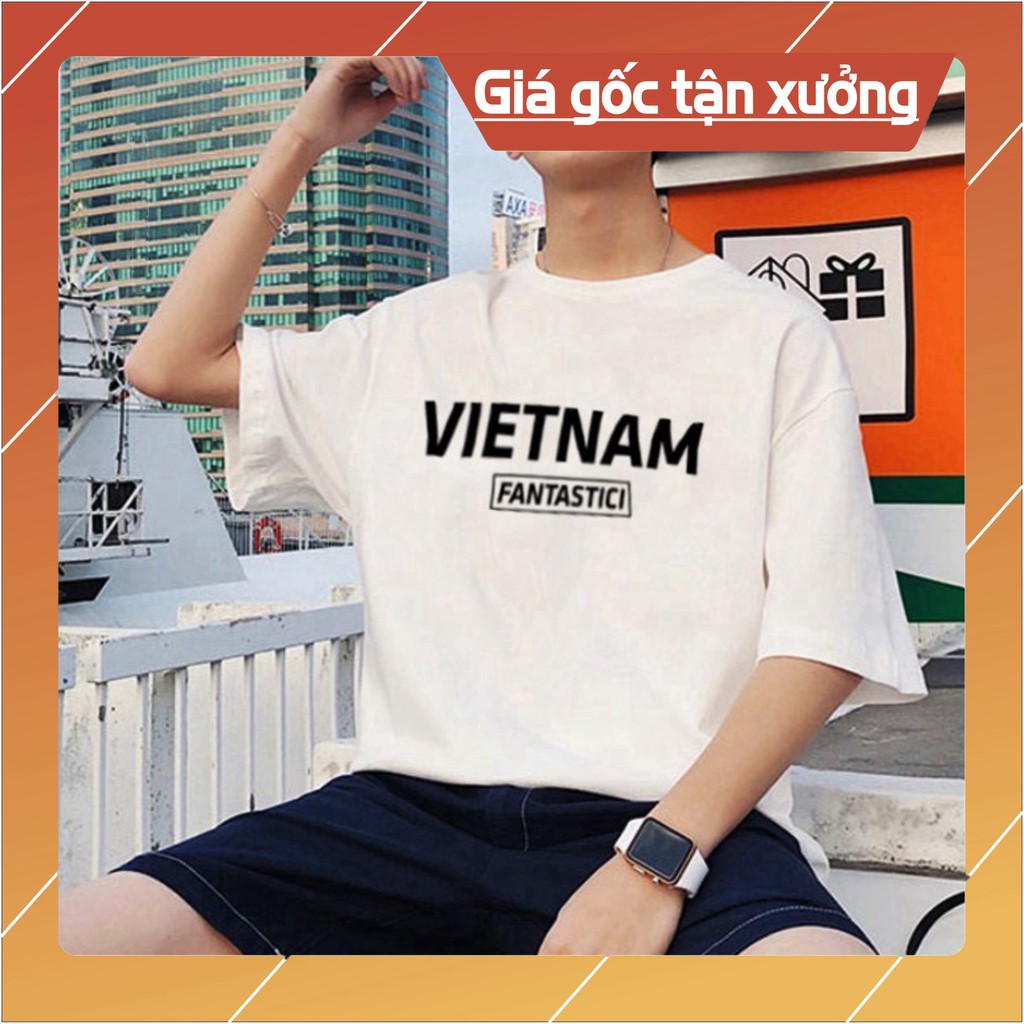 Rẻ vô địch [SIÊU RẺ] Áo thun tay lỡ Unisex, áo phông form rộng VIETNAM