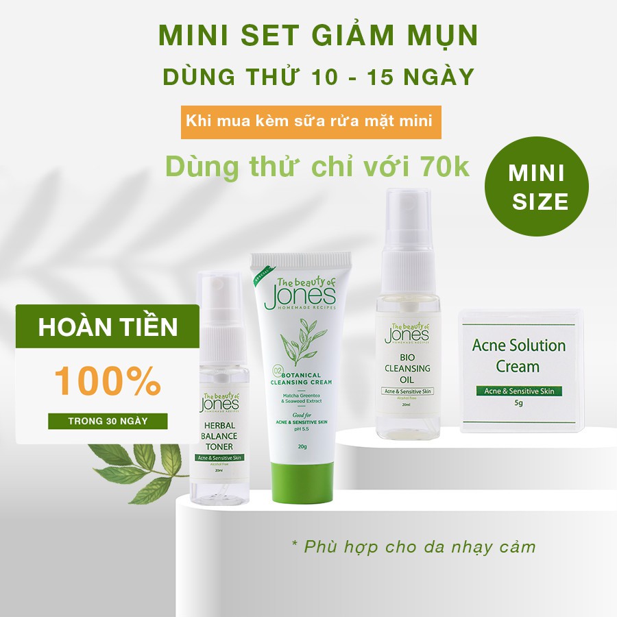 Mini set giảm mụn dùng thử 10 - 15 ngày The Beauty of Jones | BigBuy360 - bigbuy360.vn