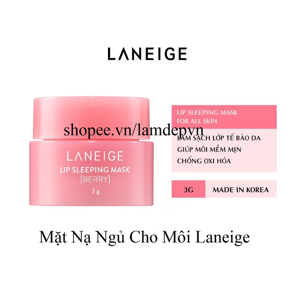 Mặt nạ ngủ cho môi Laneige Lip Sleeping Mask Berry 3g