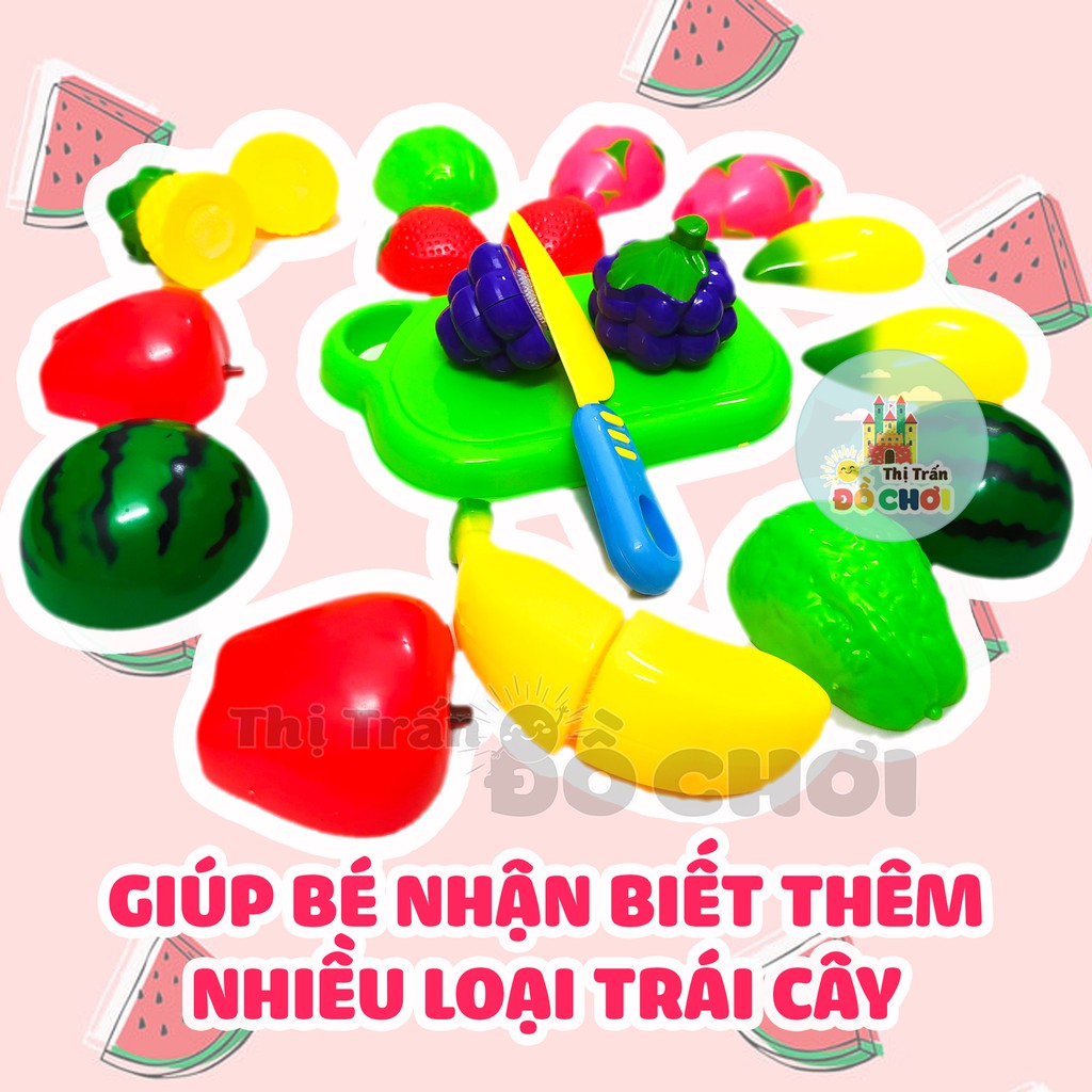 Đồ chơi cho bé 🍀 GIÁ SỐC 🍀 Đồ chơi nam châm cắt trái cây bằng nhựa cho bé - Thị trấn đồ chơi