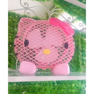Quạt gió - quạt để bàn - quạt kitty hồng - quạt hộp tản gió