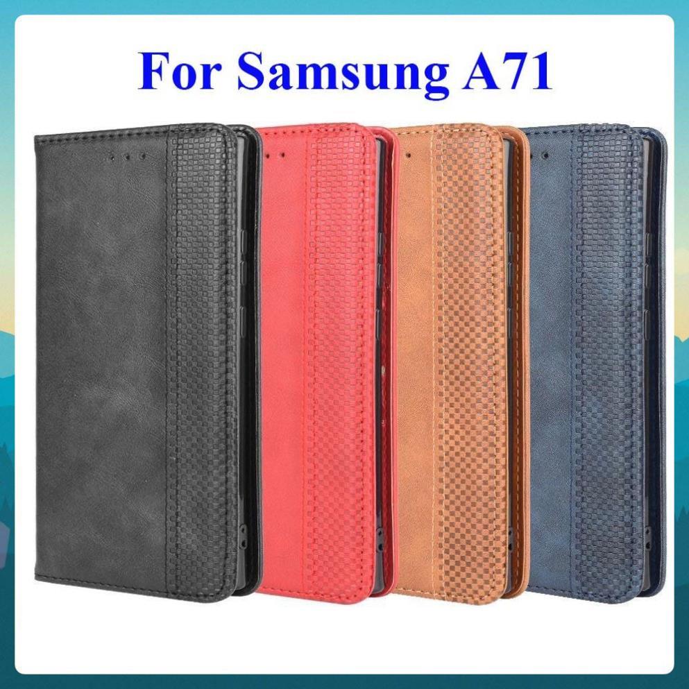 [FreeShip] Bao da dạng ví Samsung A71 (cam kết xịn) hit nam châm, ngăn đựng thẻ ATM tiền tiện lợi