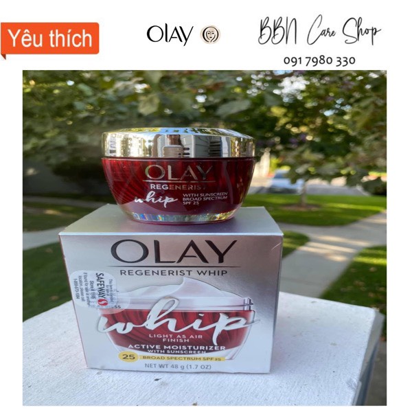 Kem chống lão hóa OLAY Regenerist WHIP 48gr [USA] #FREESHIP# Kem dưỡng ẩm da, kem mờ vết thâm nám hiệu qua