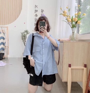 Áo Sơ Mi Phong Cách Hàn Quốc( ảnh thật)