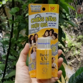 Bioré sữa chống nắng bảo vệ hoàn hảo sáng mịn uv spf50+/pa+++ 25ml