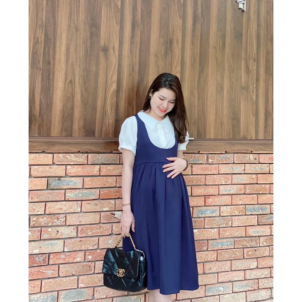 Váy yếm baby thắt dây tiện lợi ⚡ ẢNH THẬT⚡mix sơ mi họa tiết xinh xắn Hotmom