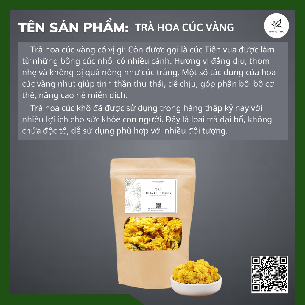 ✅[HÀNG LOẠI 1]200gr Trà Hoa Cúc Vàng Sấy Khô Hoàng Cúc Nguyên Bông Tự Nhiên, Đẹp Da, An Thần