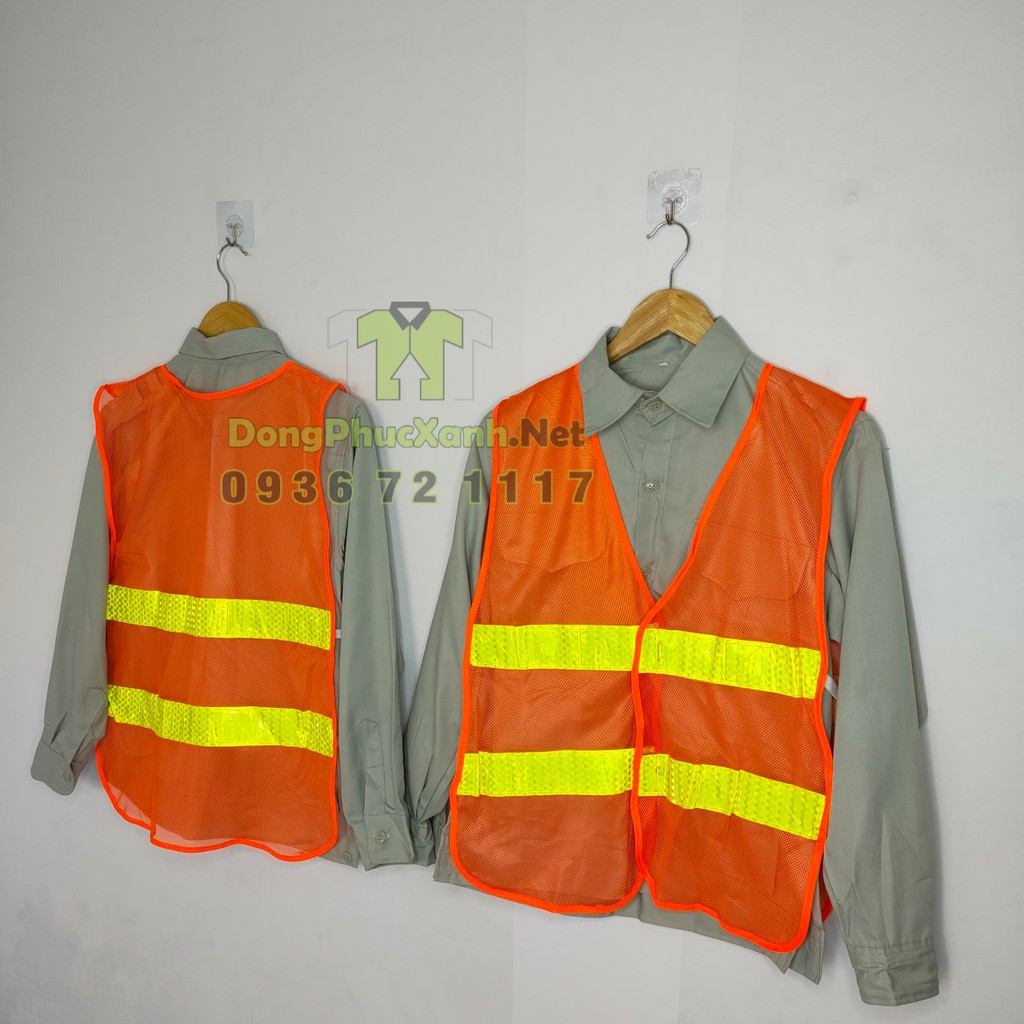 Áo lưới phản quang bảo hộ công nhân - kỹ sư công trình, áo lưới phản quang 3M