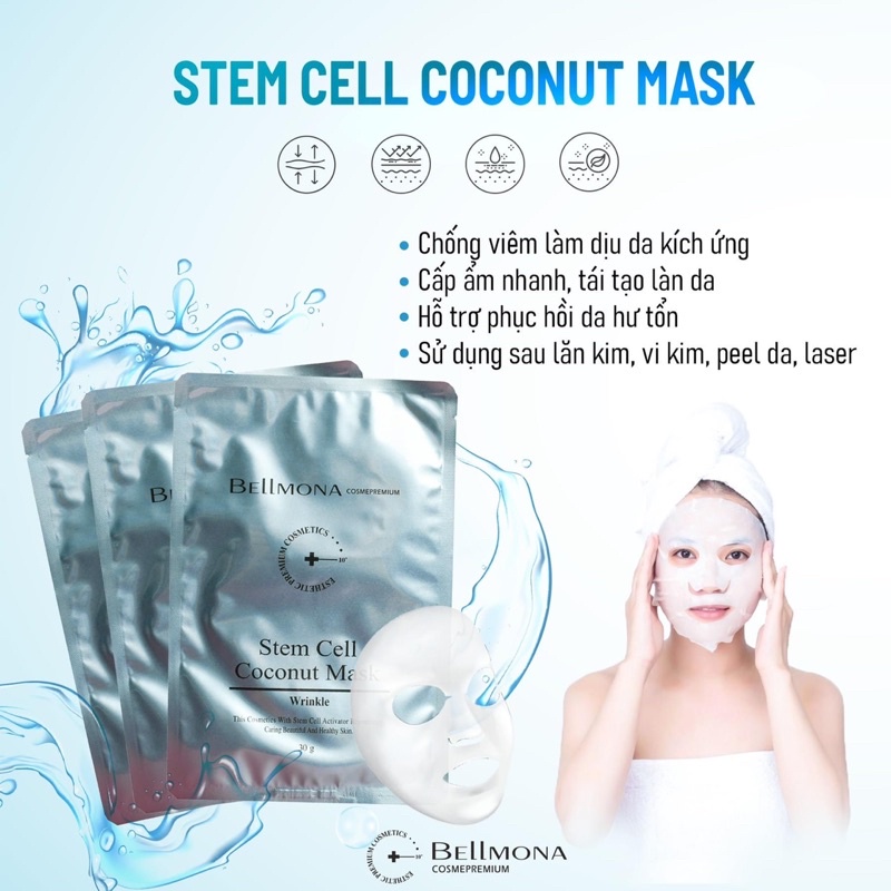 Mặt nạ tế bào gốc Bellmona Stem cell Coconut Mask