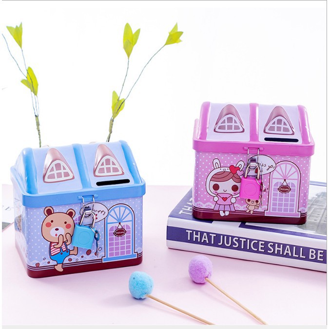 Két sắt điện tử mini thông minh hình ngôi nhà quà tặng dành cho bé yêu