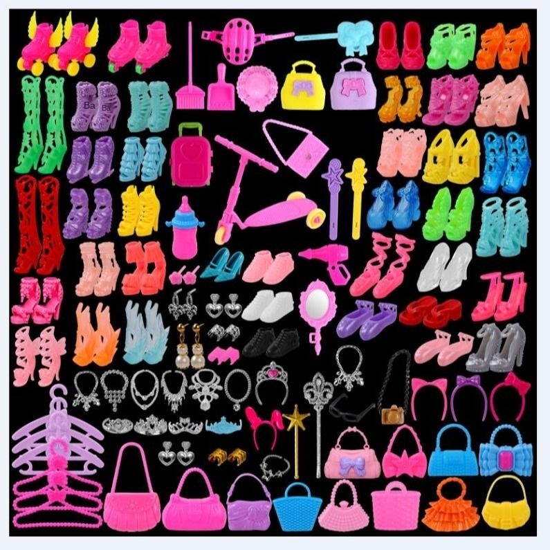 B Búp bê barbie set nữ công chúa trẻ em đồ chơi quần áo váy quà tặng sinh nhật nhà