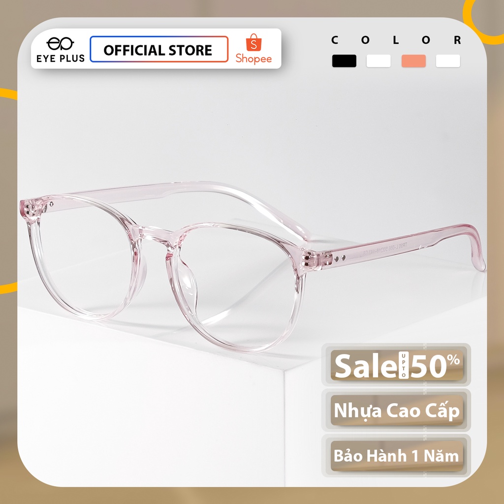 Gọng kính mắt nam nữ thời trang EYE PLUS nhựa dẻo dáng tròn N240-086