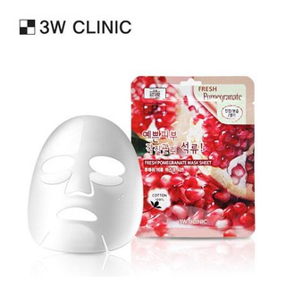 🐚 bộ 10 🐚 mặt nạ dưỡng ẩm 🐚 chiết xuất từ lựu đỏ 🐚 3w clinic fresh pomegranate mask sheet 23ml