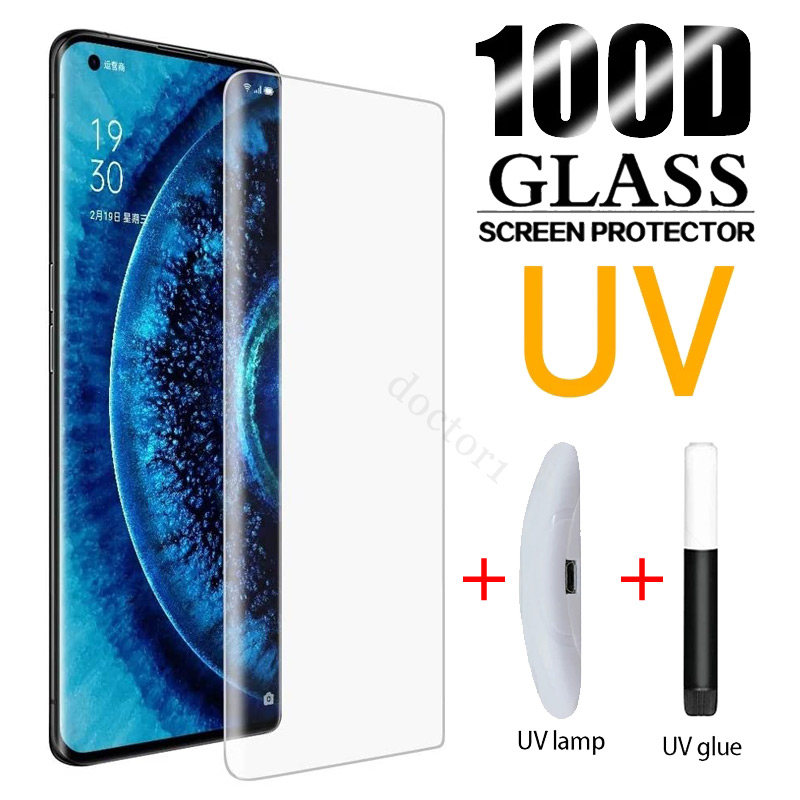 Kính Cường Lực UV Cho OPPO Find X6 X5 X3 X2 Pro Reno 10 8T 9 6 5 4 Reno10 Reno6 Reno5 Reno4 Pro Plus Pro+ 5G 4G 2023