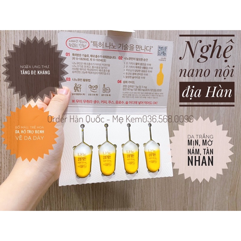 [Mẹ Kem]Nghệ Nano Curcumin Gon 32 tép nội địa Hàn mẫu mới